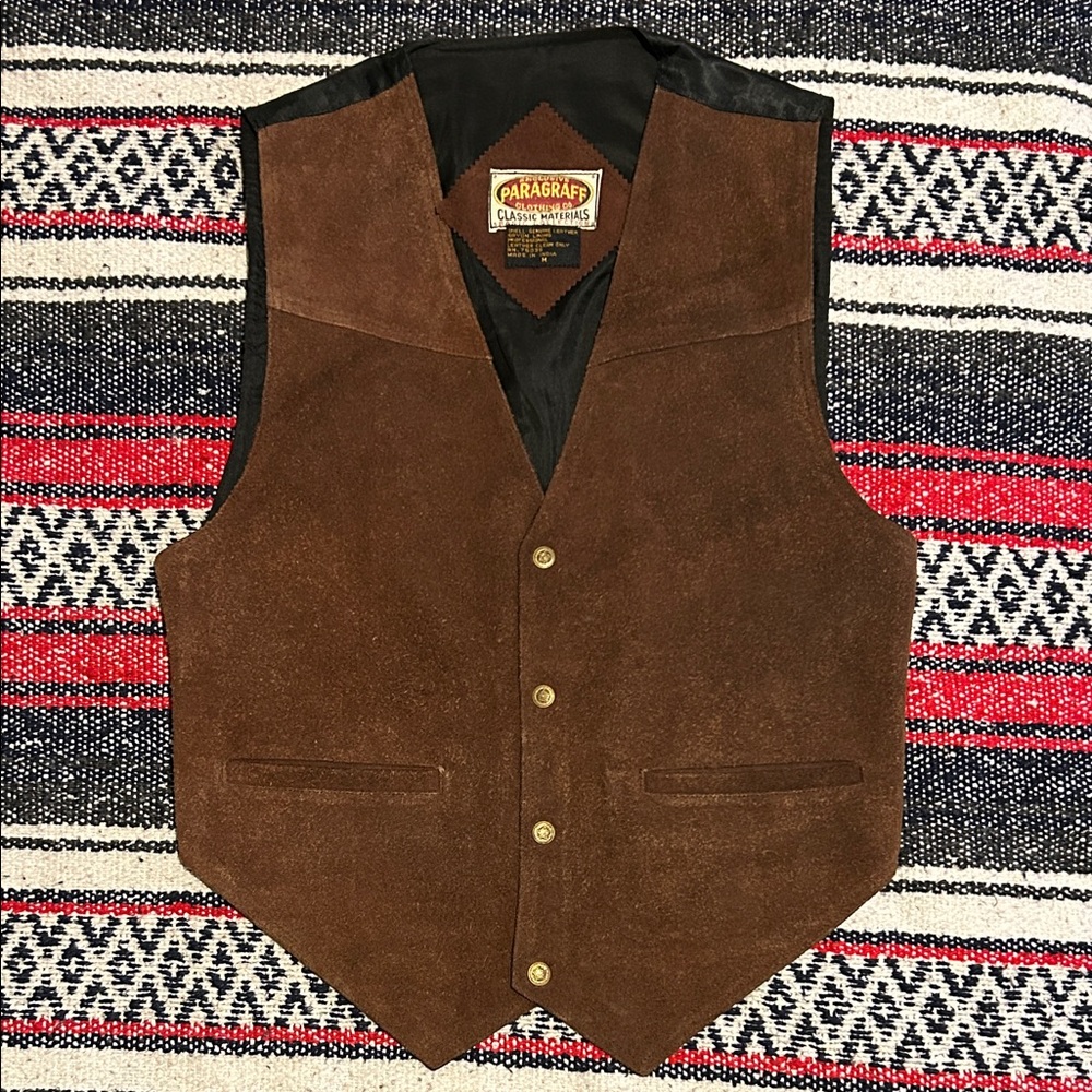 Brown Suede Men's Vest